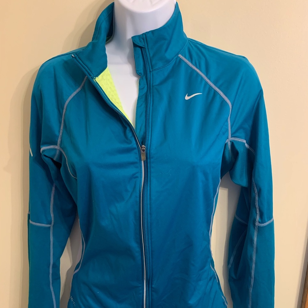 Nike teal Dri-fit track jacket size small
